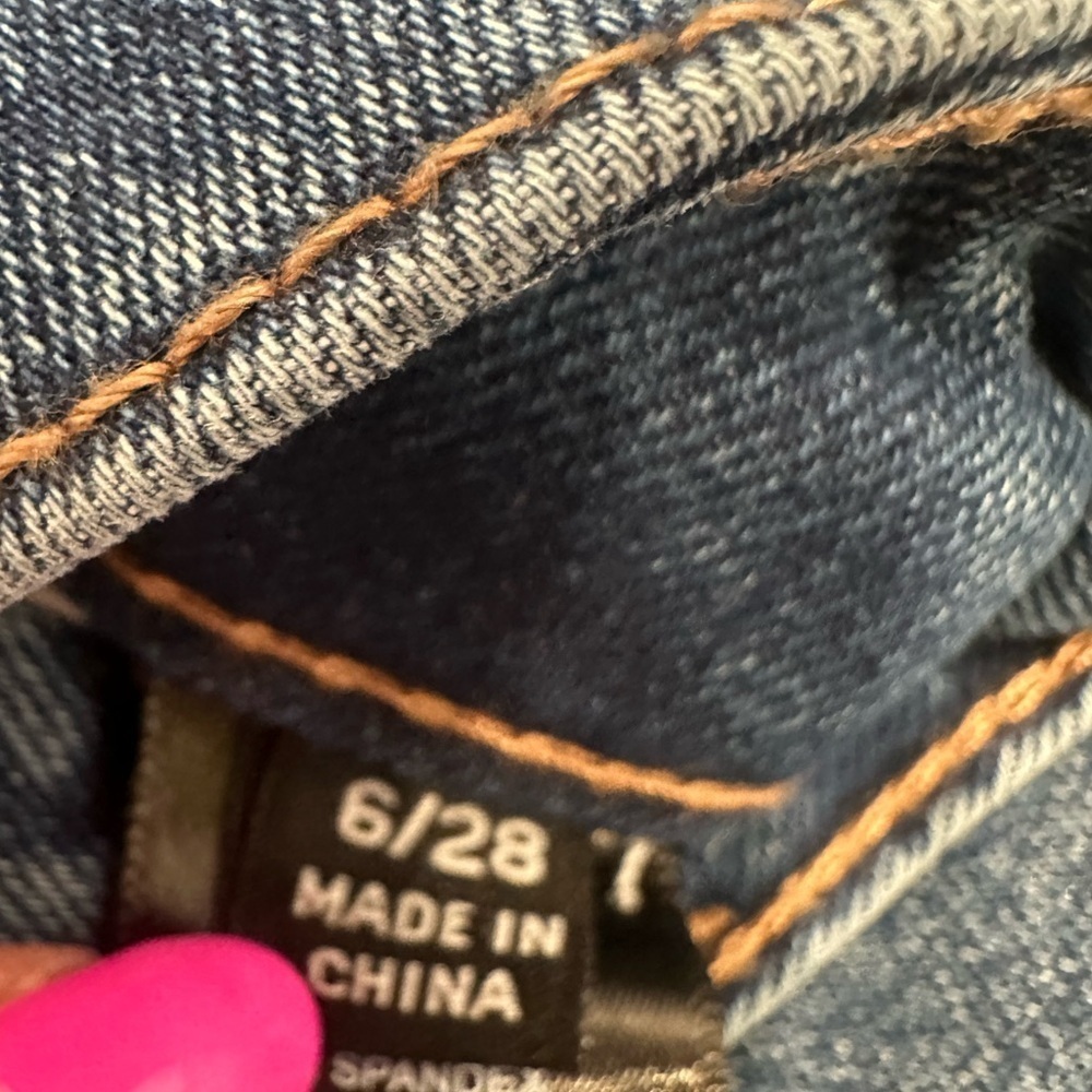 FRYE Women's Classic Blue High Waist Straight Leg Jeans Size 6 W28 - Picture 7 of 9